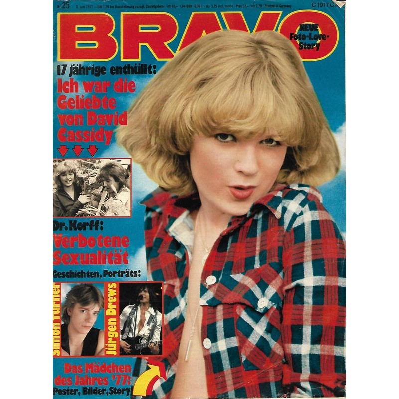 BRAVO Nr.25 / 8 Juni 1977 - Die Geliebte von David Cassidy