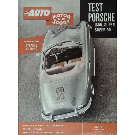 auto motor & sport Heft 8 / 9 April 1960 - Porsche Roadster 1600
