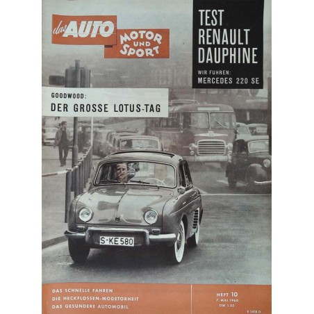 auto motor & sport Heft 10 / 7 Mai 1960 - Renault Dauphine