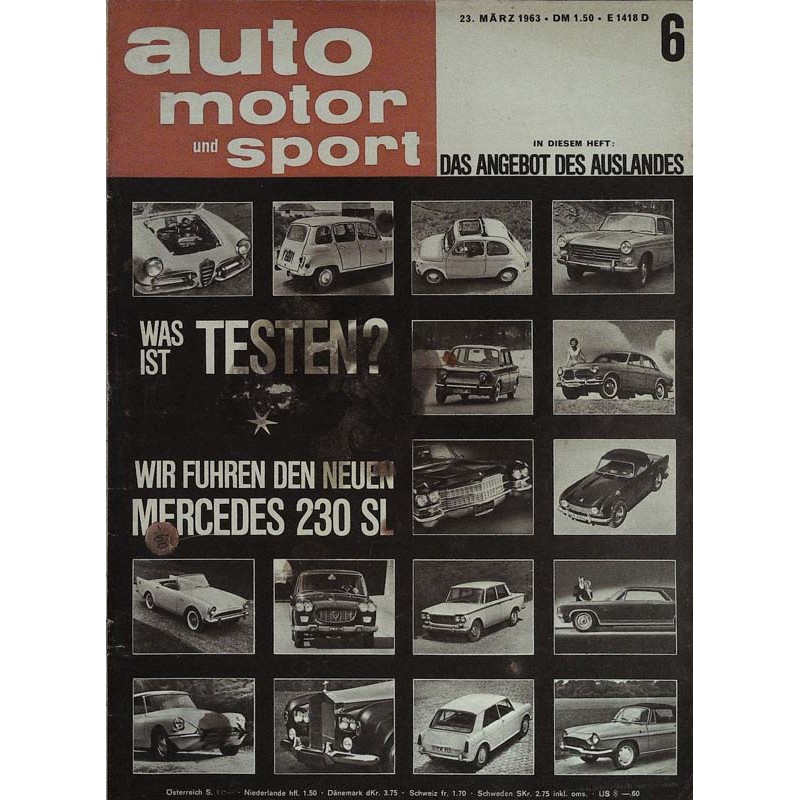 auto motor & sport Heft 6 / 23 März 1963 - Was ist Testen?