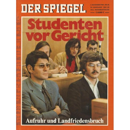 Der Spiegel Nr.45 / 3 November 1969 - Studenten vor Gericht