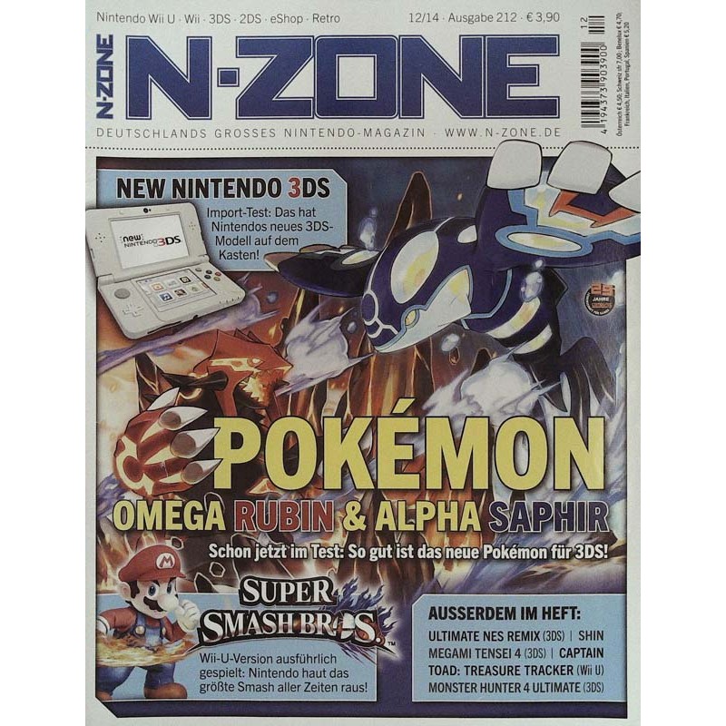 N-Zone 12/2014 - Ausgabe 212 - Pokémon Rubin & Saphir