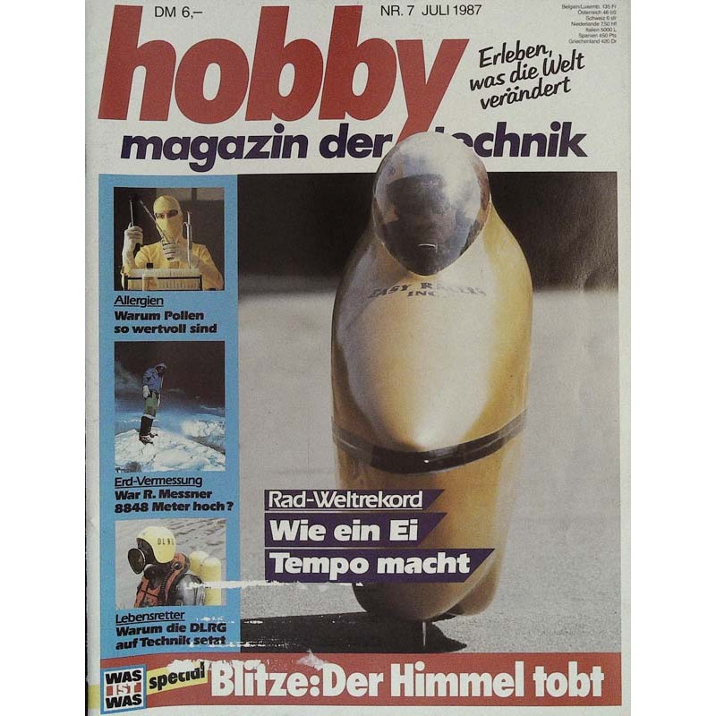 Hobby Nr.7 / Juli 1987 - Rad-Weltrekord