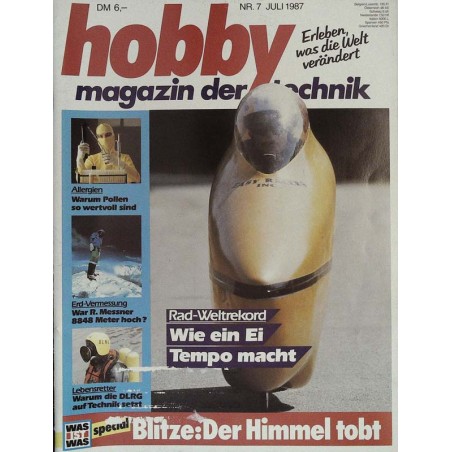 Hobby Nr.7 / Juli 1987 - Rad-Weltrekord