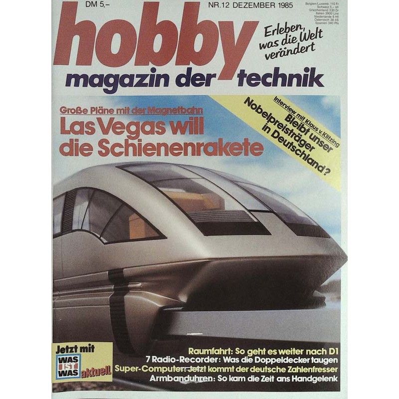 Hobby Nr.12 / Dezember 1985 - Schienenrakete