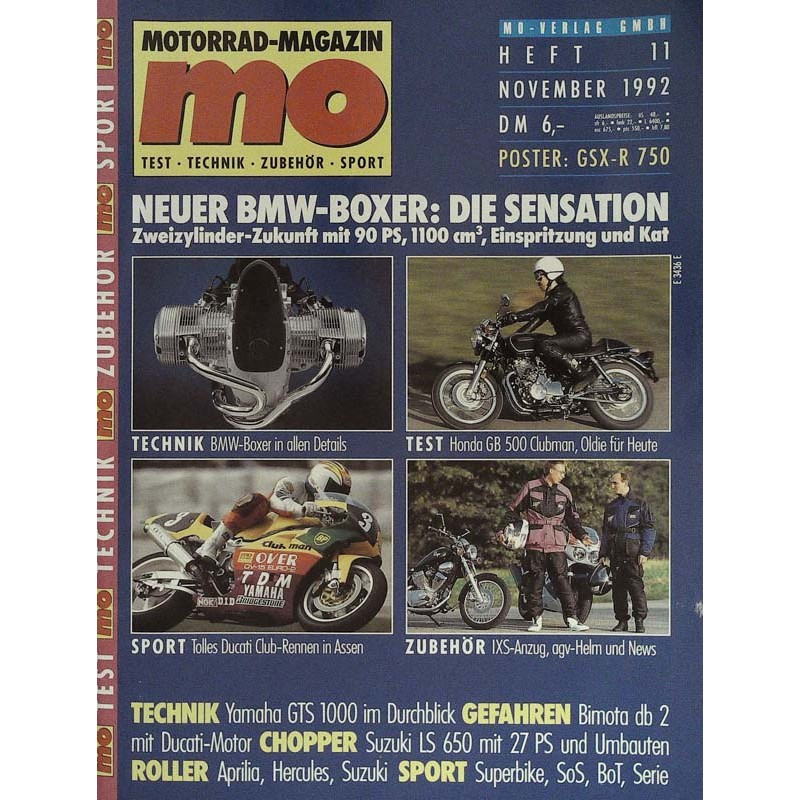 MO Heft 11 / November 1992 - Neuer BMW-Boxer