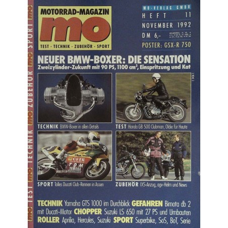 MO Heft 11 / November 1992 - Neuer BMW-Boxer