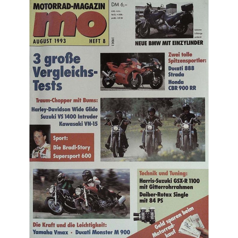 MO Heft 8 / August 1993 - 3 große Vergleichs-Tests