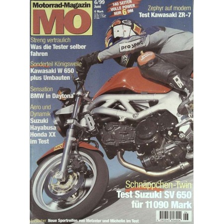 MO Heft 6 / Juni 1999 - Test Suzuki SV 650
