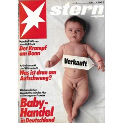 stern Heft Nr.7 / 9 Februar 1984 - Baby Handel