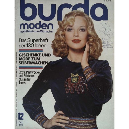burda Moden 12/Dezember 1973 - Stickereiblusen für Teens