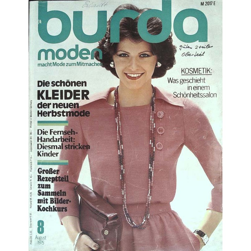 burda Moden 8/August 1975 - Die schönen Kleider der...