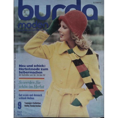 burda Moden 9/September 1972 - Herbstmode zum Selbermachen