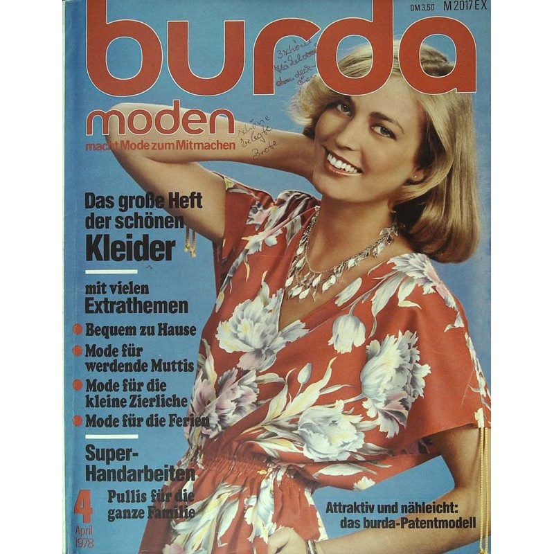 burda Moden 4/April 1978 - Schöne Kleider