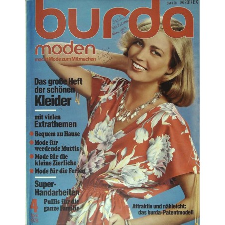 burda Moden 4/April 1978 - Schöne Kleider