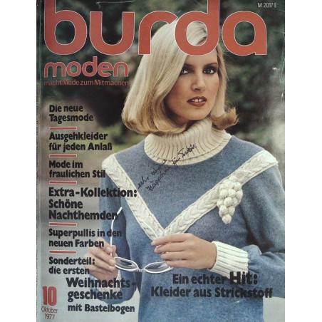 burda Moden 10/Oktober 1977 - Kleider aus Strickstoff