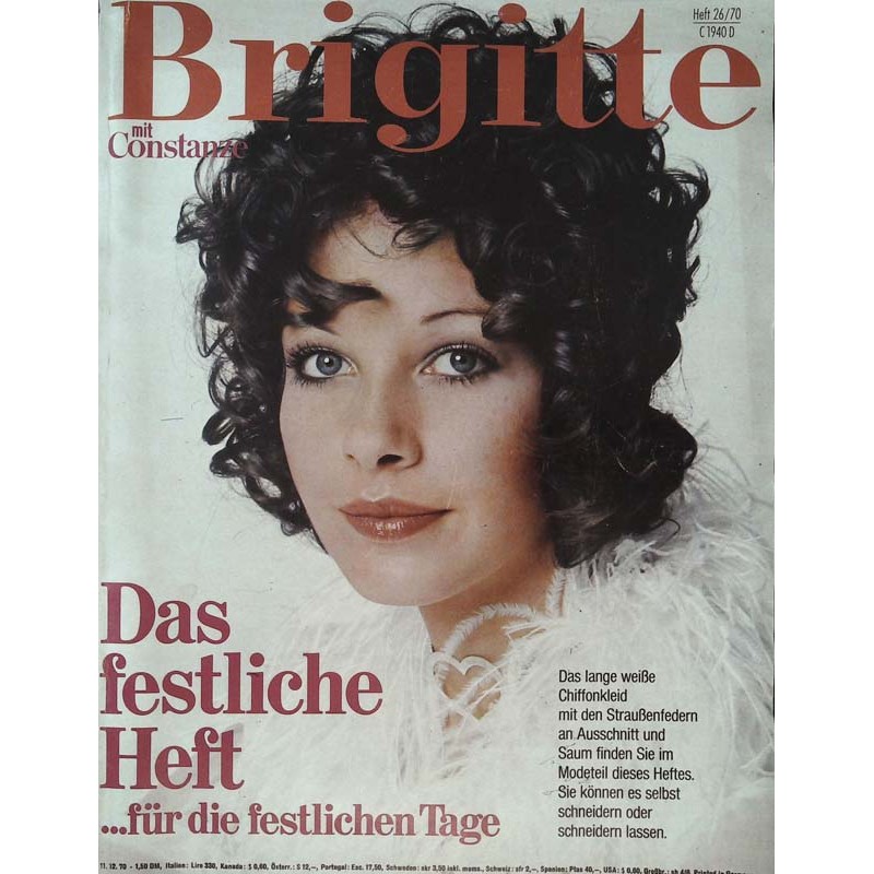 Brigitte Heft 26 / 1970 - Das festliche Heft