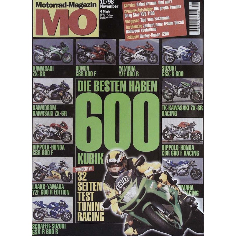 MO Heft 11 / November 1998 - Die besten haben 600 Kubik