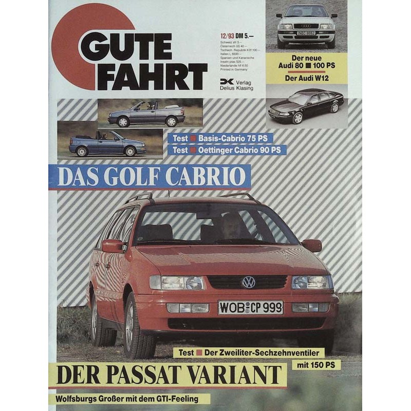 Gute Fahrt Heft 12 / Dezember 1993 - Der Passat Variant