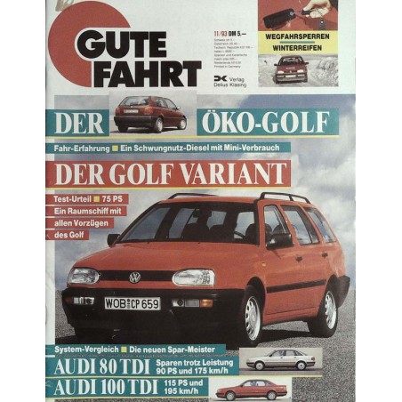 Gute Fahrt Heft 11 / November 1993 - Der Golf Variant