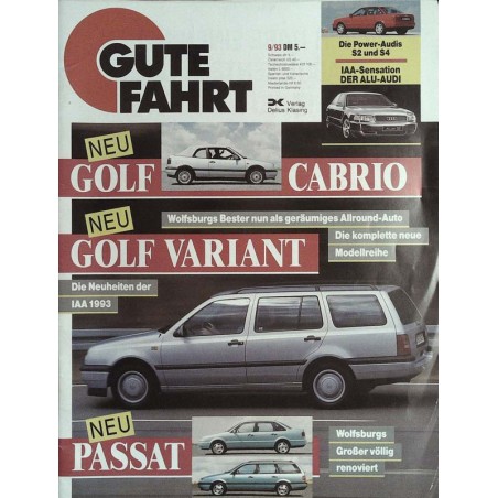 Gute Fahrt Heft 9 / September 1993 - Neu Golf Variant