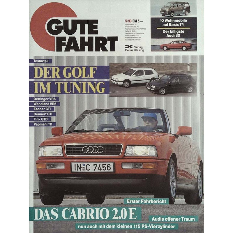 Gute Fahrt Heft 5 / Mai 1993 - Das Cabrio 2.0E