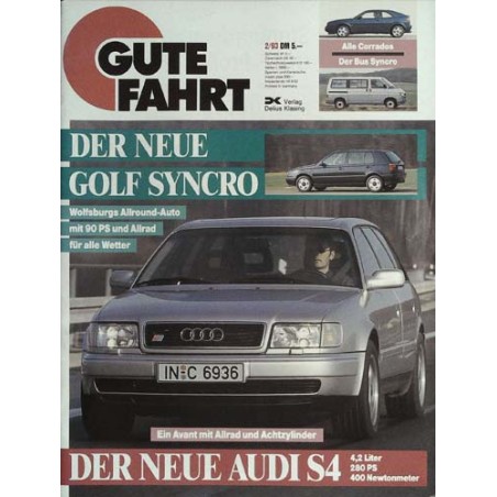 Gute Fahrt Heft 2 / Februar 1993 - Der neue Golf Syncro