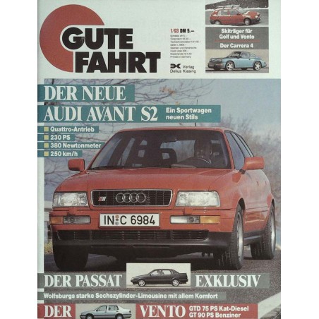 Gute Fahrt Heft 1 / Januar 1993 - Audi Avant S2