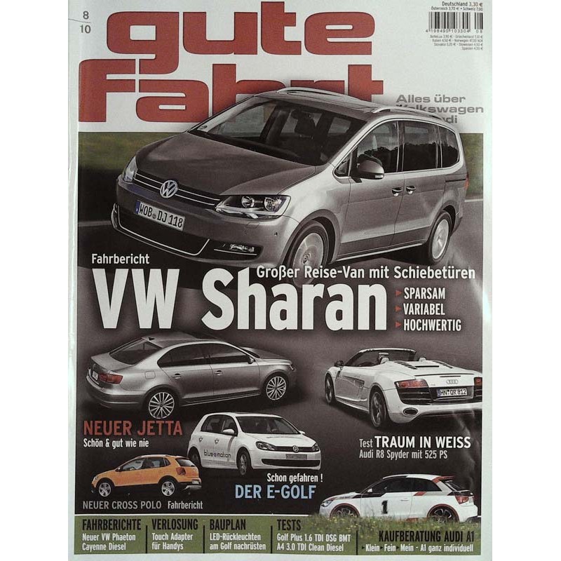 Gute Fahrt Heft 8 / August 2010 - VW Sharan