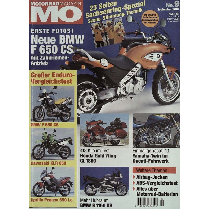 MO Heft 9 / September 2001 - Neue BMW F 650 CS