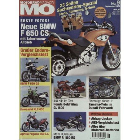 MO Heft 9 / September 2001 - Neue BMW F 650 CS