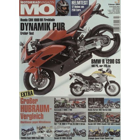 MO Heft 2 / Februar 2004 - Honda CBR 1000 RR Fireblade