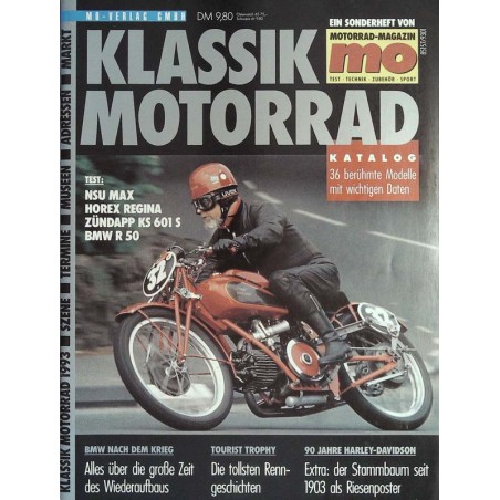 Klassik Motorrad Katalog 1993 - Modelle mit wichtigen Daten
