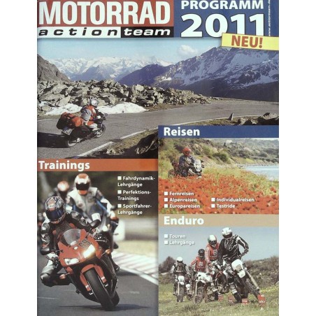 Motorrad action Team Programm 2011 - Training, Reise, Enduro