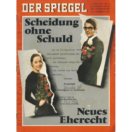 Der Spiegel Nr.10 / 2 März 1970 - Scheidung ohne Schuld