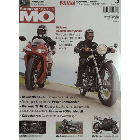 MO Heft 3 / März 2009 - 40 Jahre Triumph Dreizylinder