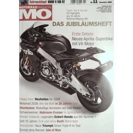 MO Heft 11 / November 2008 - Aprilia Superbike V4-Motor
