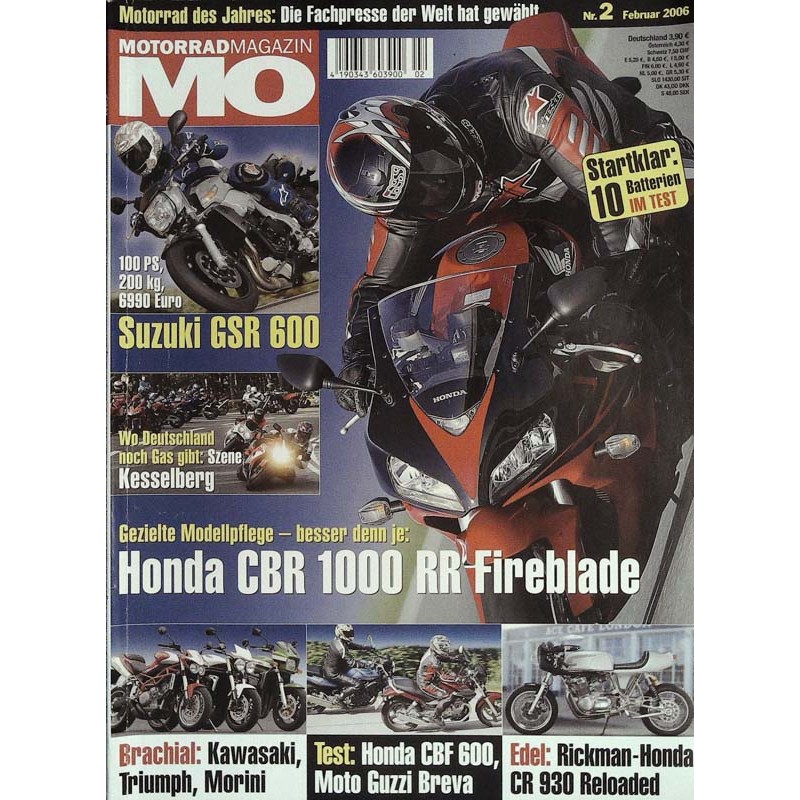 MO Heft 2 / Februar 2006 - Honda CBR 1000 RR-Fireblade