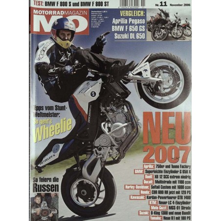 MO Heft 11 / November 2006 - So geht ein Wheelie