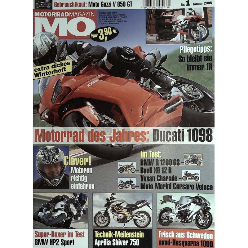 MO Heft 1 / Januar 2008 - Ducati 1098
