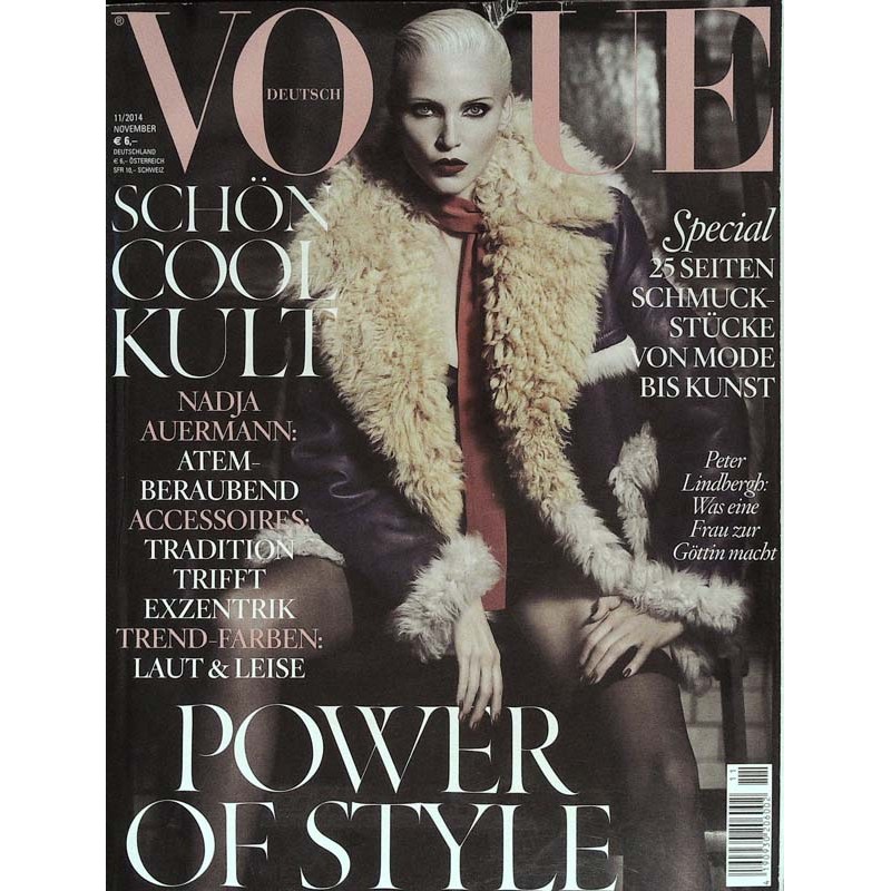 Vogue 11/November 2014 - Nadja Auermann Power of Style