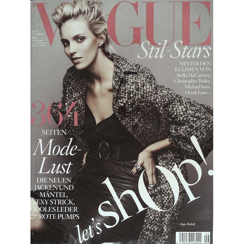 Vogue 9/September 2013 - Anja Rubik lets shop!