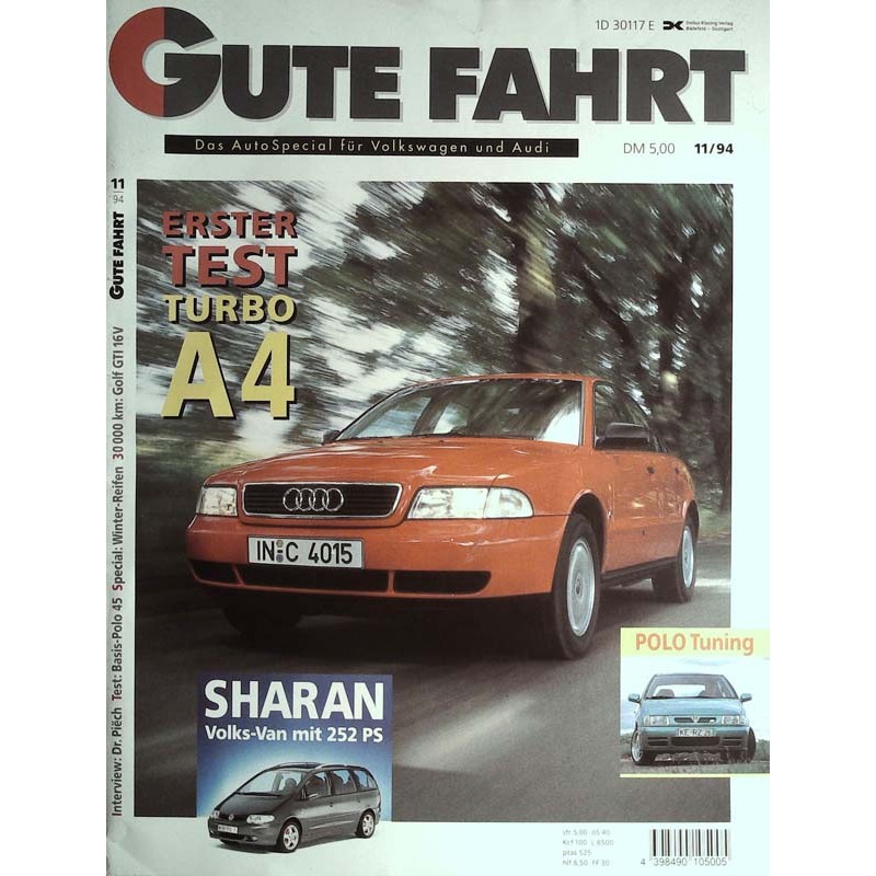 Gute Fahrt Heft 11 / November 1994 - Audi A4 Turbo