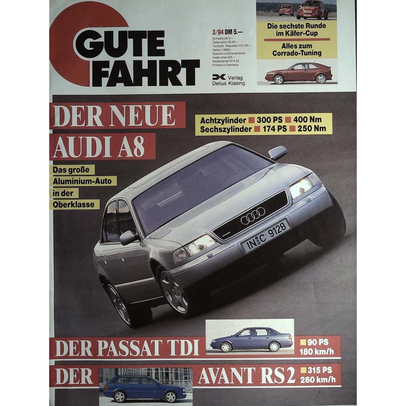 Gute Fahrt Heft 3 / März 1994 - Der neue Audi A8