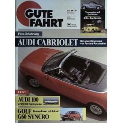 Gute Fahrt Heft 6 / Juni 1991 - Audi Cabriolet