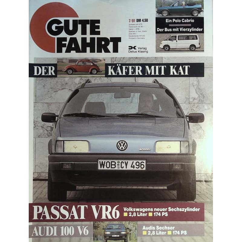 Gute Fahrt Heft 7 / Juli 1991 - VW Passat VR6