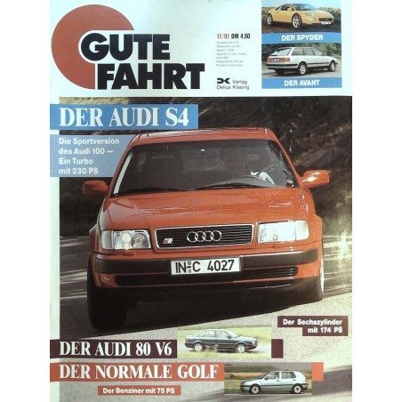 Gute Fahrt Heft 11 / November 1991 - Der Audi S4