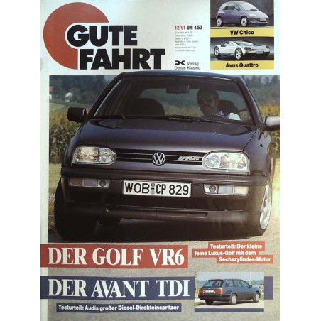 Gute Fahrt Heft 12 / Dezember 1991 - Der Golf VR6