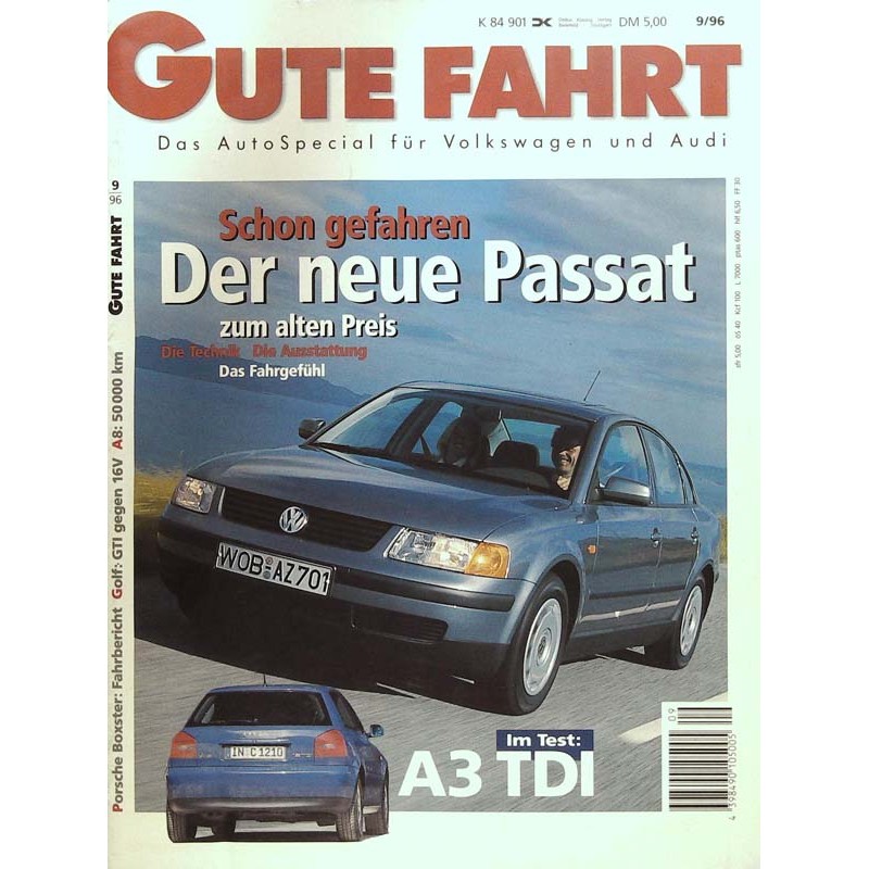 Gute Fahrt Heft 9 / September 1996 - Der neue VW Passat