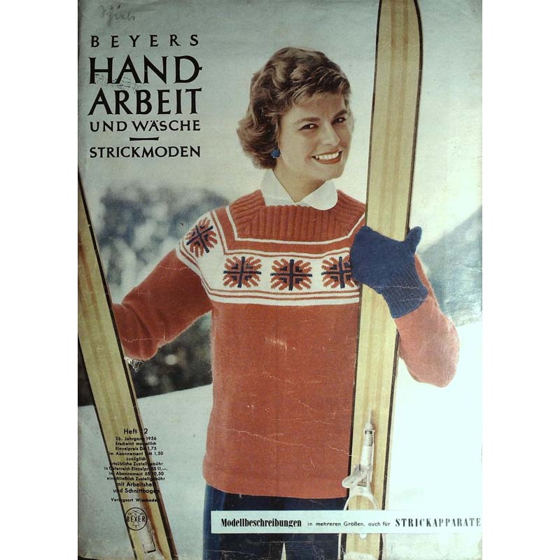 Beyers Handarbeit Heft 12/Dezember 1956 - Roter Skipullover